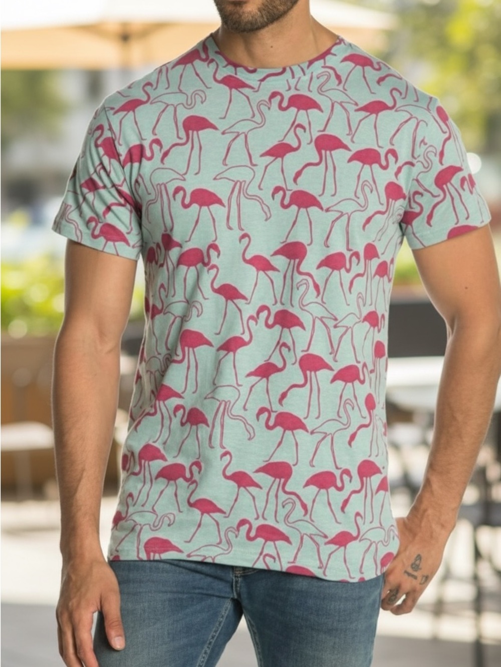 Flamingo Print Tee